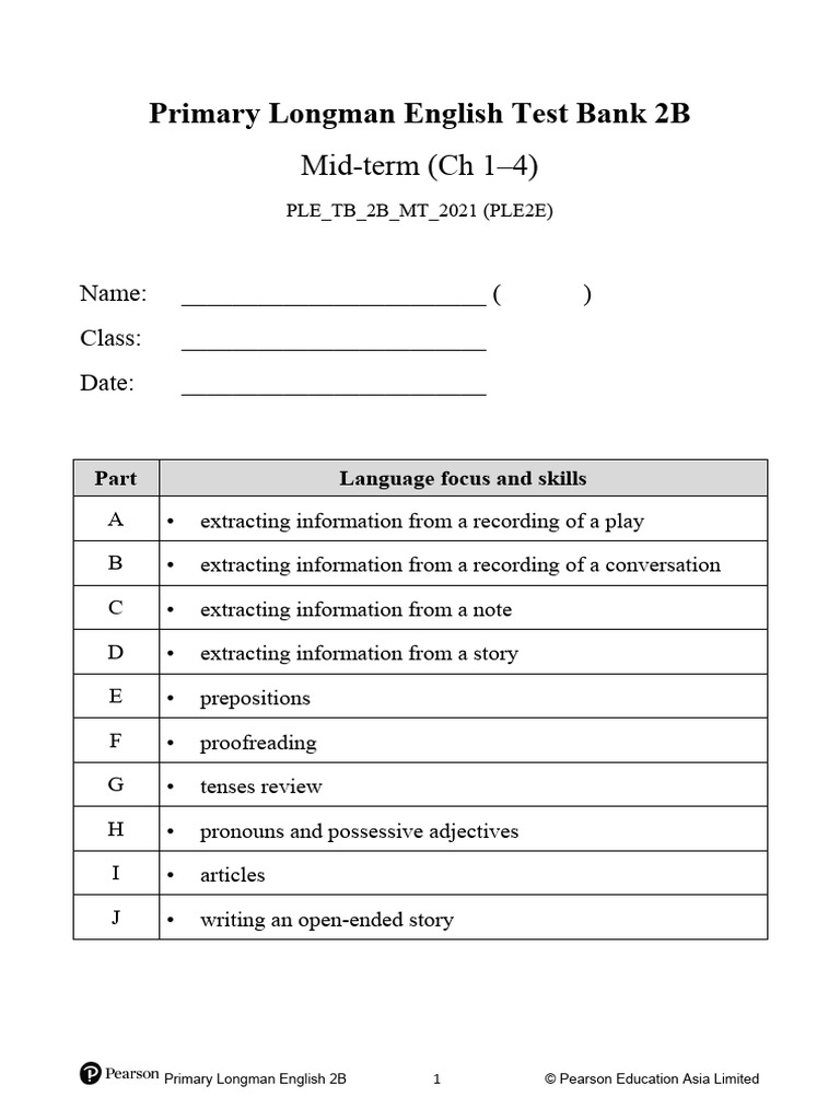 Ple - TB - 2B - MT - 2021 (Ple2e) | PDF | Syntax | Linguistics