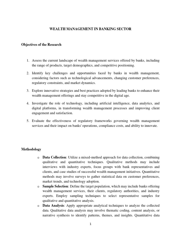 Wealth Management Trends in Banking | PDF | Methodology | Qualitative ...