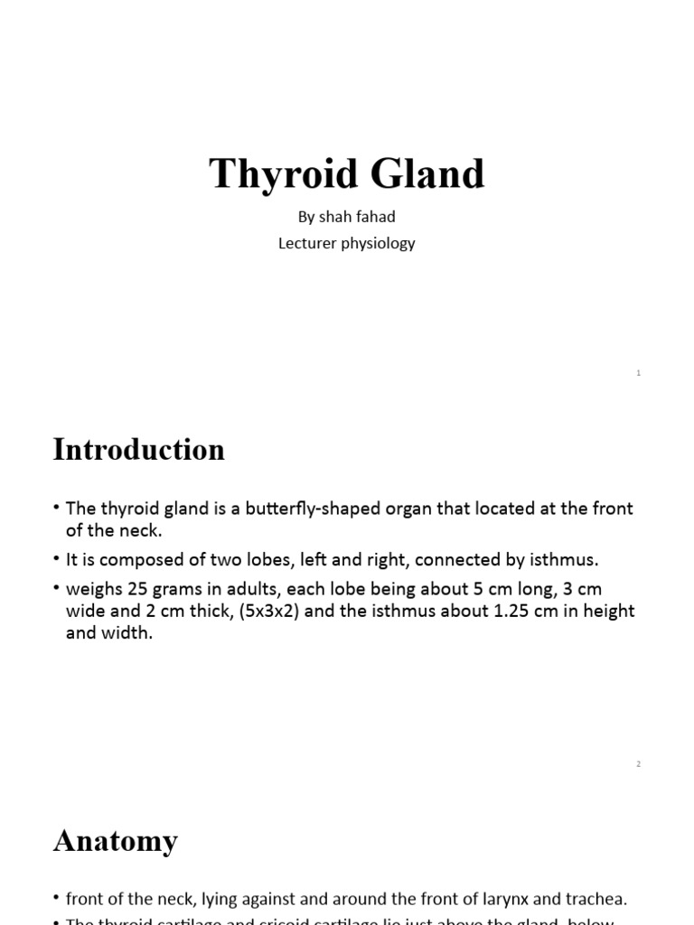 Thyroid Gland Pdf Thyroid Thyroid Stimulating Hormone