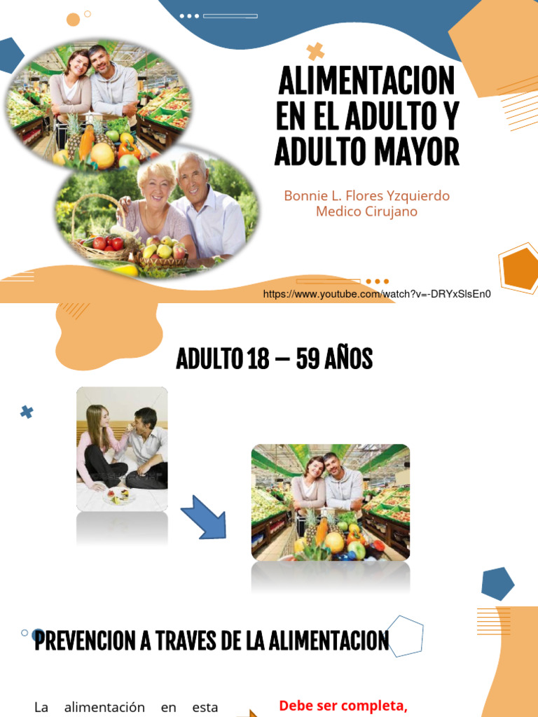 Alimentacion en El Adulto y Adulto Mayor | PDF | Alimentos | Nutrición