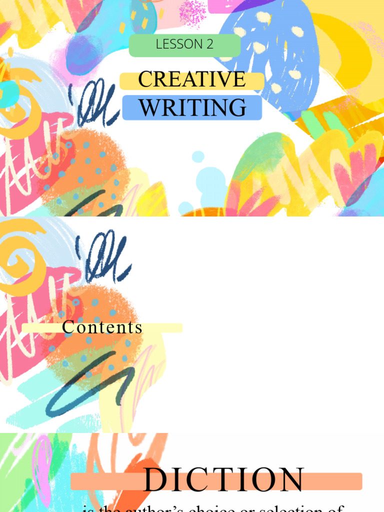 Understanding Diction in Creative Writing | PDF | Poetry | Word
