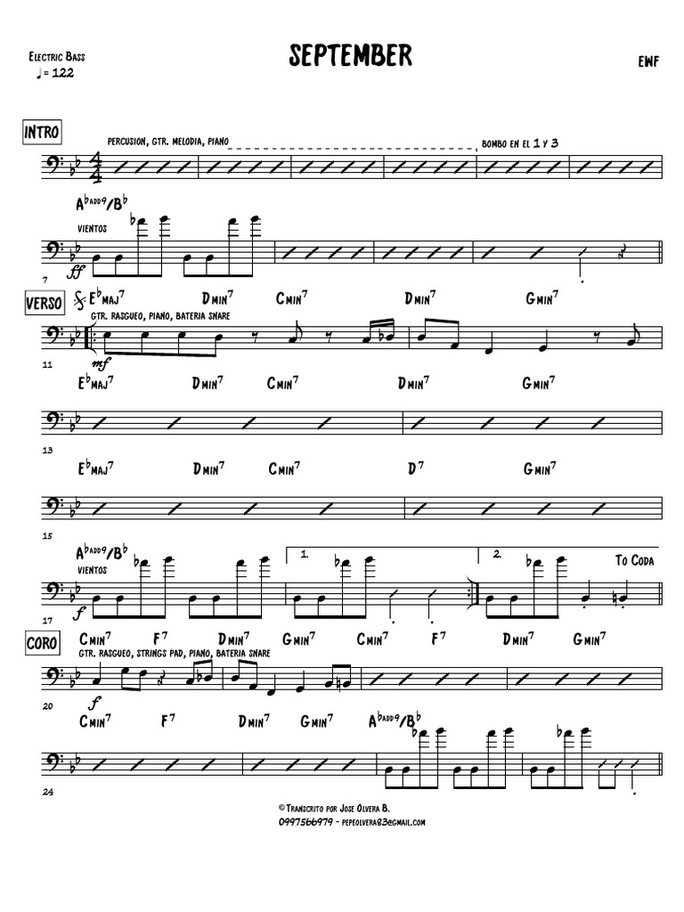 21 Septemberx - Electric Bass | PDF