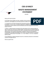 CSD19_Waste Management Statement_10 May 2011