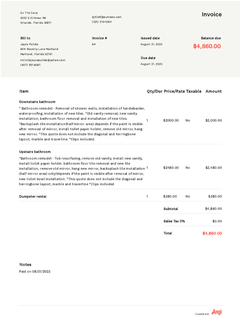jpulido_invoice64 PDF Interior Design Taxation