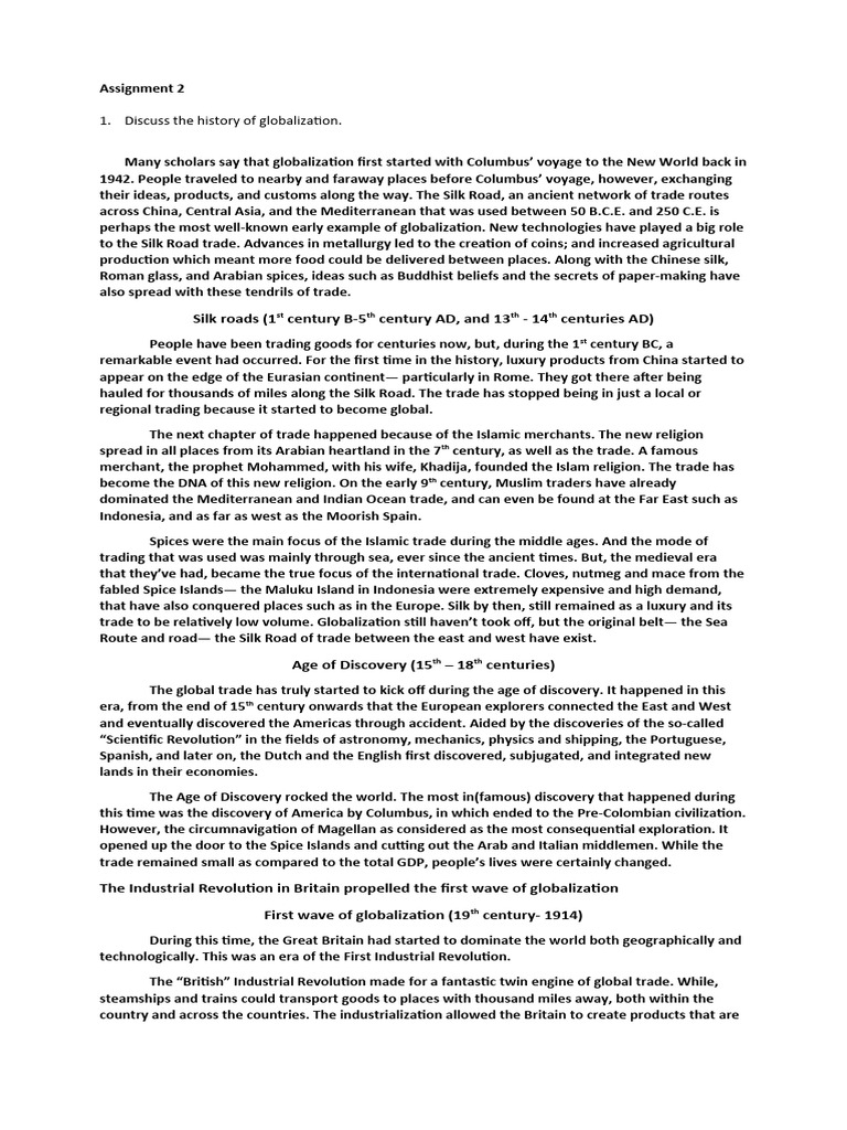 Globalization Pdf Age Of Discovery Globalization