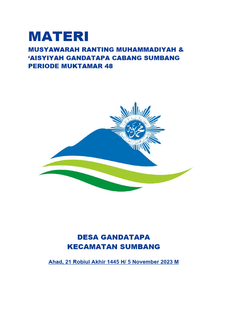 Musyawarah Ranting Muhammadiyah Gandatapa | PDF