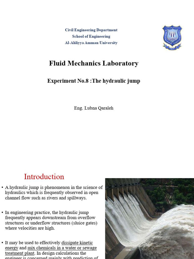 Experiment 8 The Hydraulic Jump | PDF | Motion (Physics) | Physics