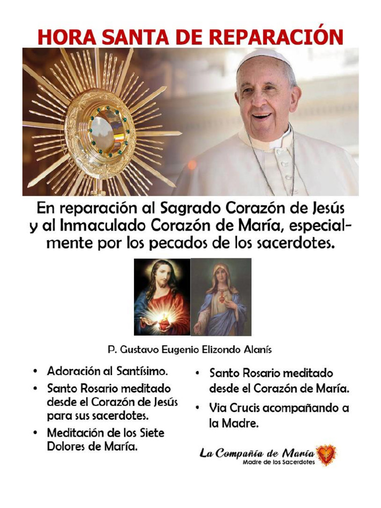 Hora Santa por los Sacerdotes | PDF | eucaristía | María, madre de Jesús