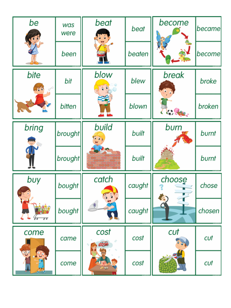 Verbos Flashcard Pdf