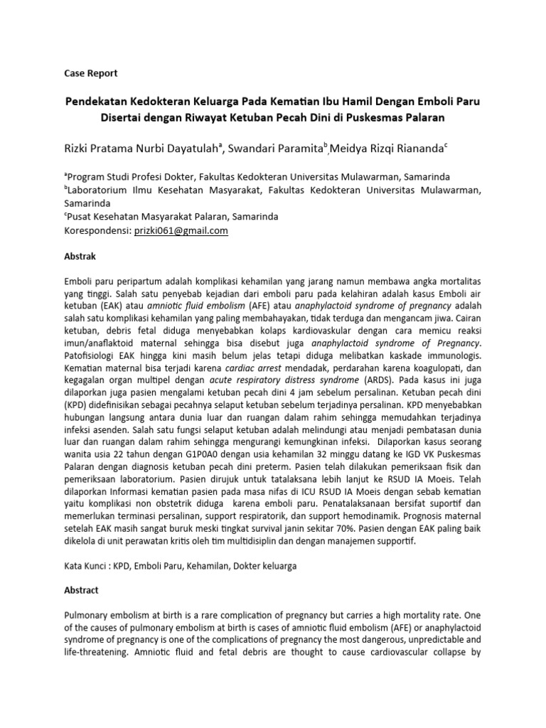 Case Report | PDF | Sains & Matematika