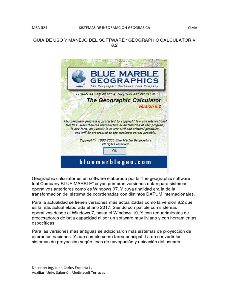 guia de uso geographic calculator | Descargar gratis PDF | Sistema de ...
