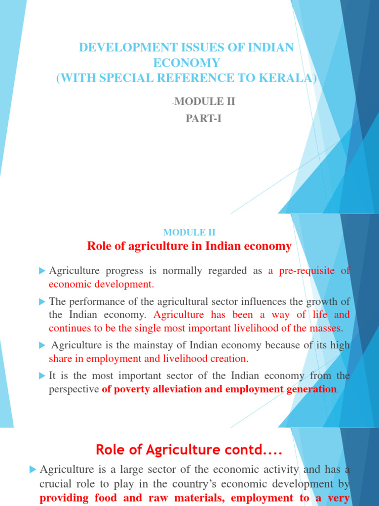 Role of Agriculture in India's Economy | PDF | Credit | Finance & Money ...