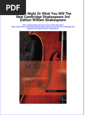 Full Download Twelfth Night or What You Will The New Cambridge 