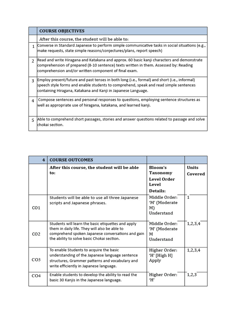 course-objectives-download-free-pdf-japanese-language-reading