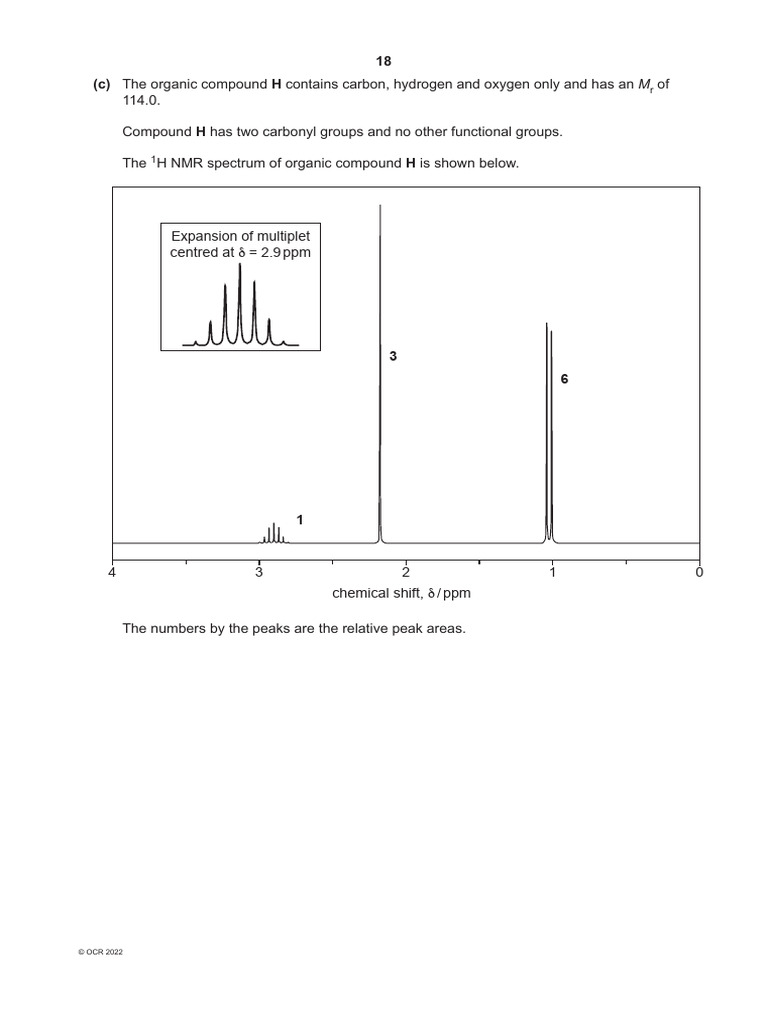 1H NMR - Standalone Question | PDF | Proton Nuclear Magnetic Resonance ...