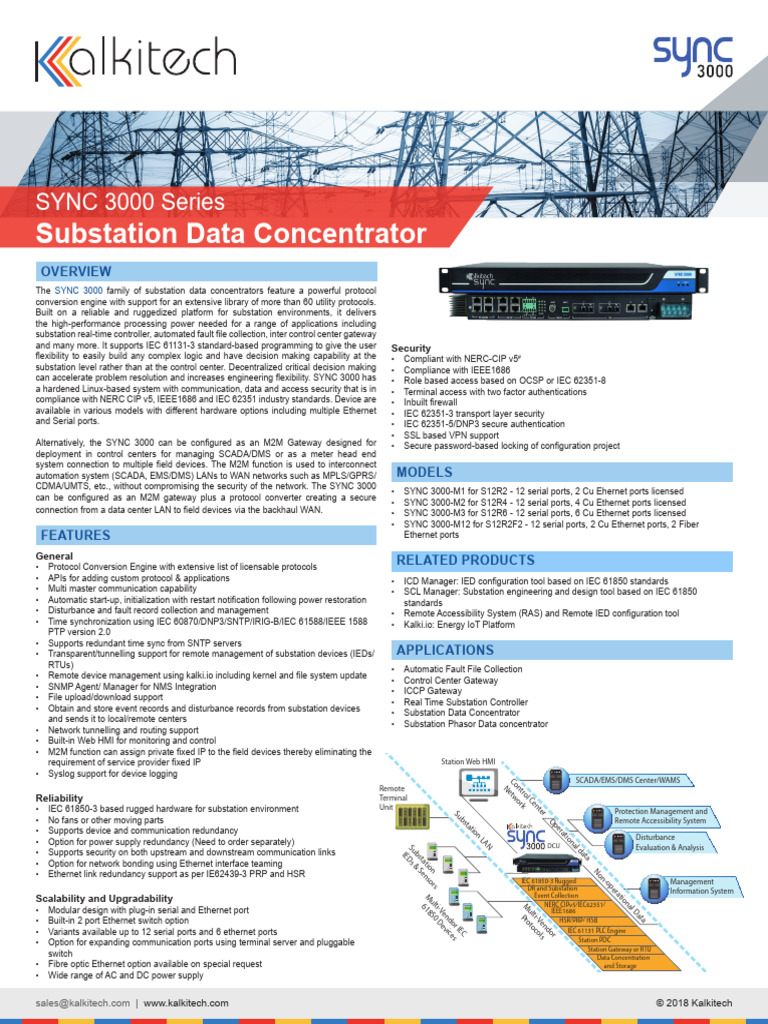 Secure IEC 61850 Gateway: SYNC 3000 | PDF | Computer Network ...