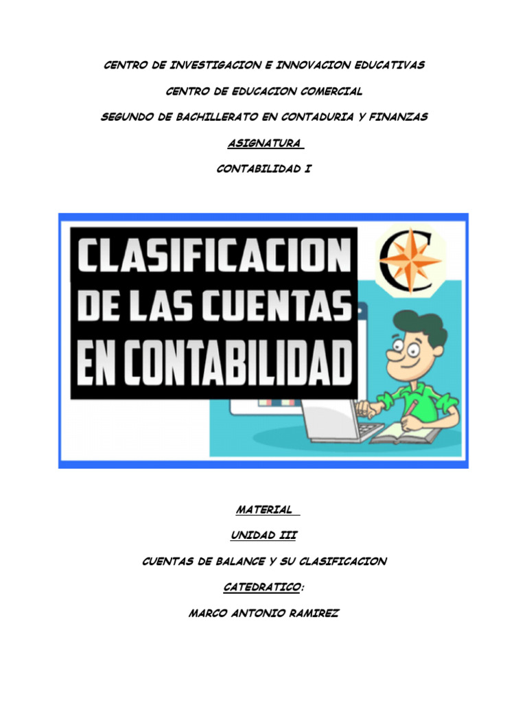 Cuentas de Balance Unidad 3 | PDF | Contabilidad | Bancos