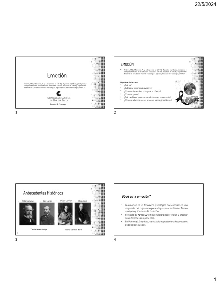 Aspectos Clave de la Emoción en Psicología | PDF | Las emociones ...