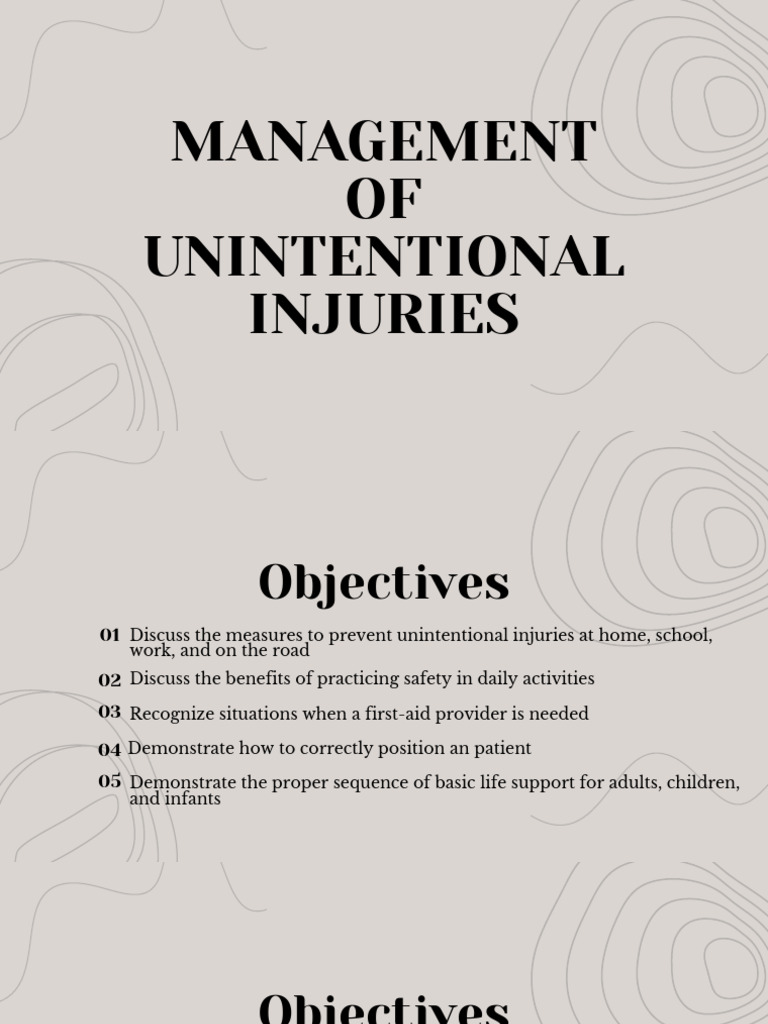 Preventing Unintentional Injuries Guide | PDF | First Aid
