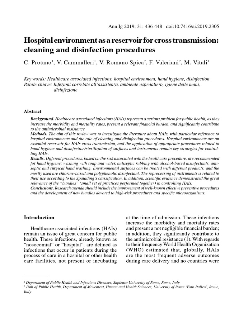 Hospital environment as a reservoir for 1 download free pdf hand