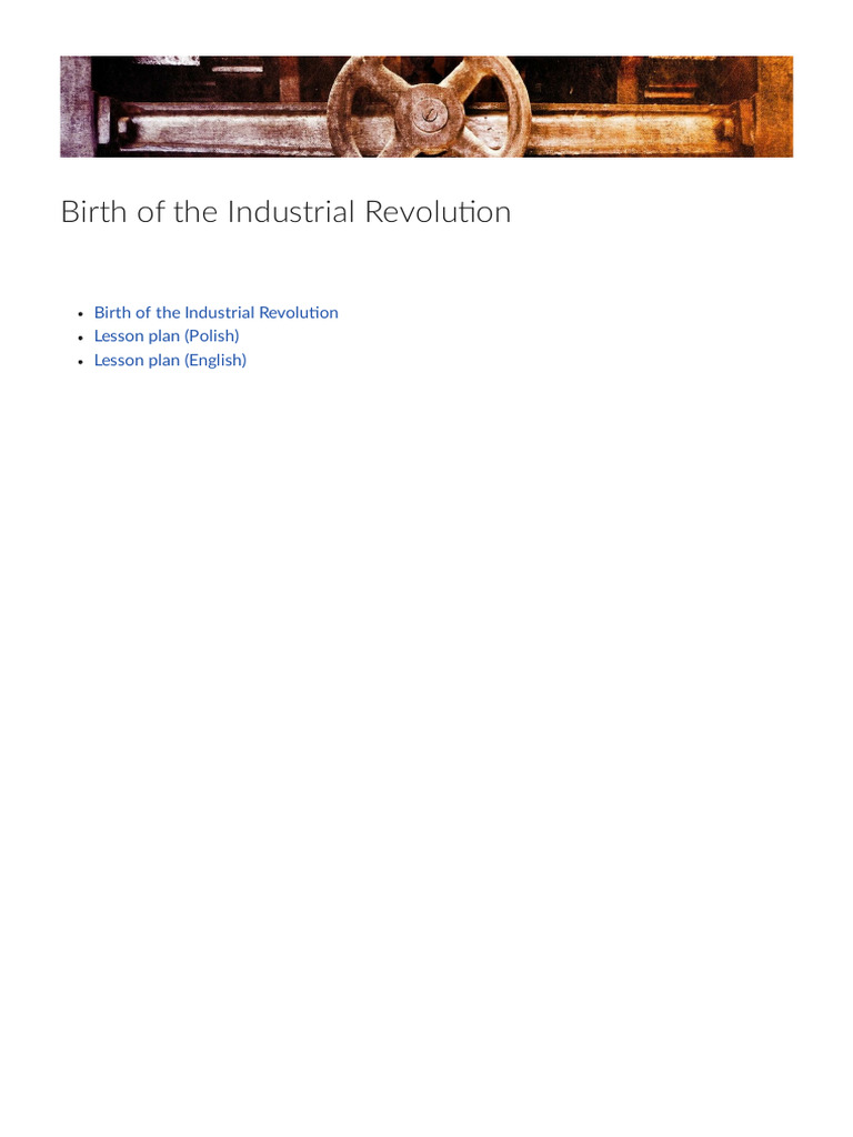 Birth of the Industrial Revolution | Download Free PDF | Industrial ...
