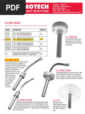 H‼️ Thermotech 302 Series Heat Detectors | PDF | Electrical