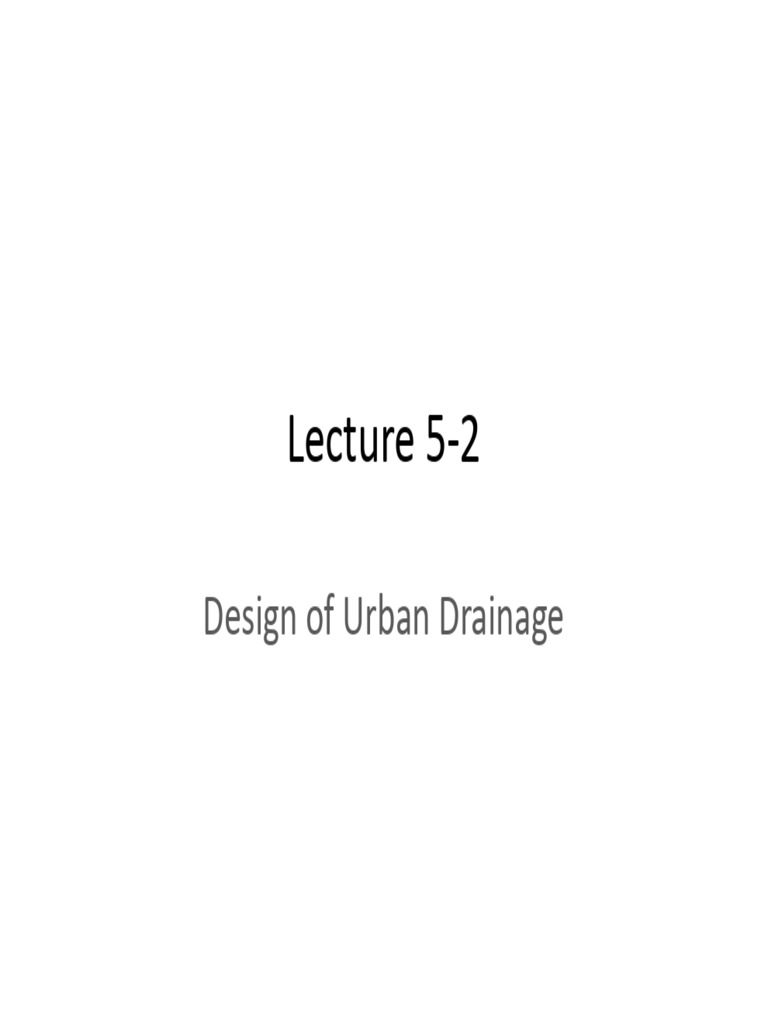 4 Lect 4 2 Urban Runoff | PDF | Surface Runoff | Stormwater
