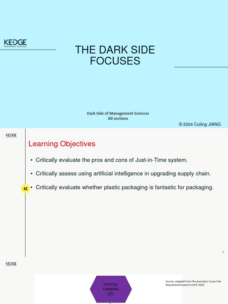 Learn April 16 Morning PGE M1 Session Dark Sides of Supply Chain PDF