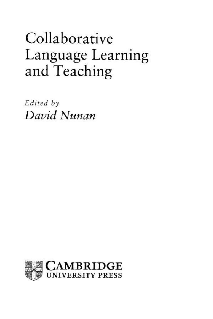 Collaborative Language Learning and Teaching | PDF | Language Arts ...