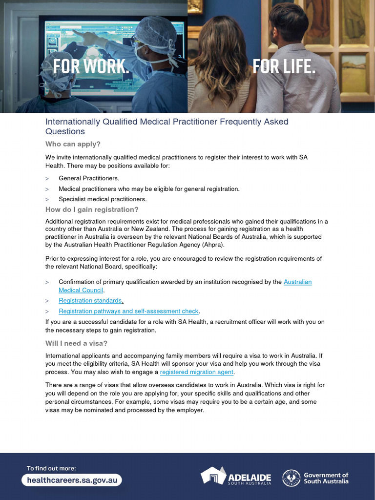 FAQs for International Medical Practitioners | PDF | Health Care | Medicine