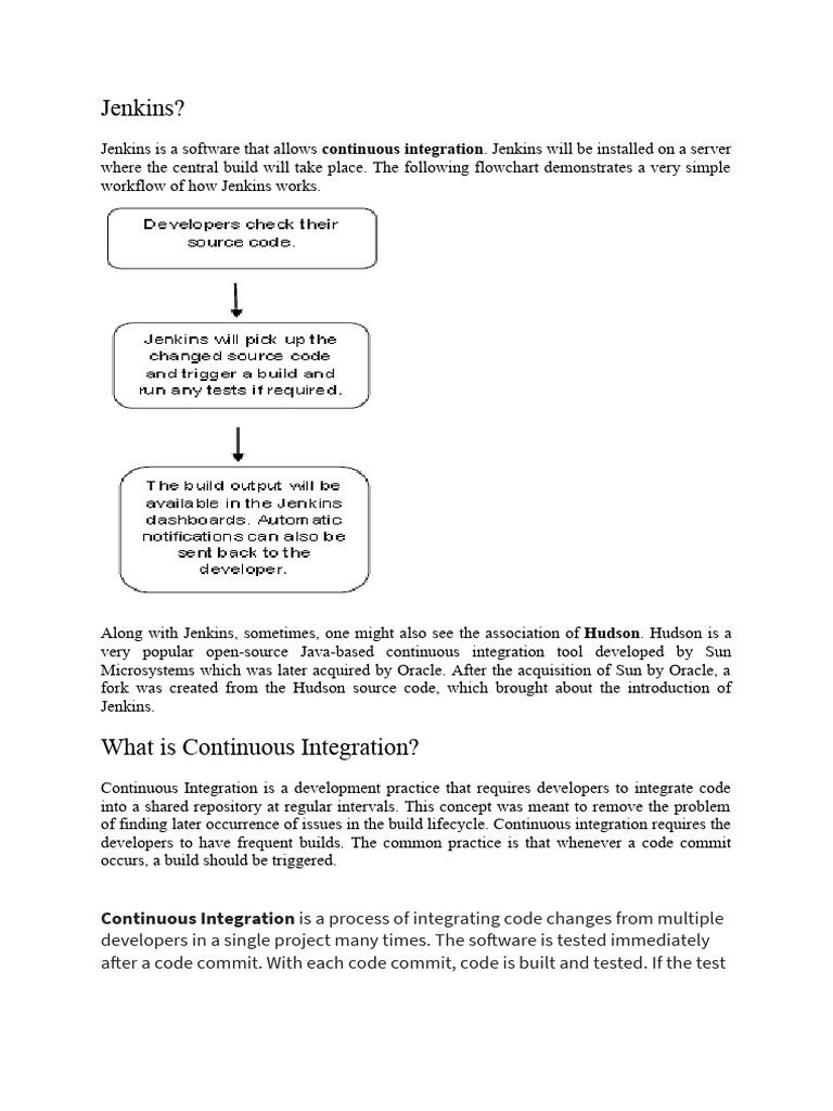 Jenkins Installation and Workflow Guide | PDF | Application Software ...