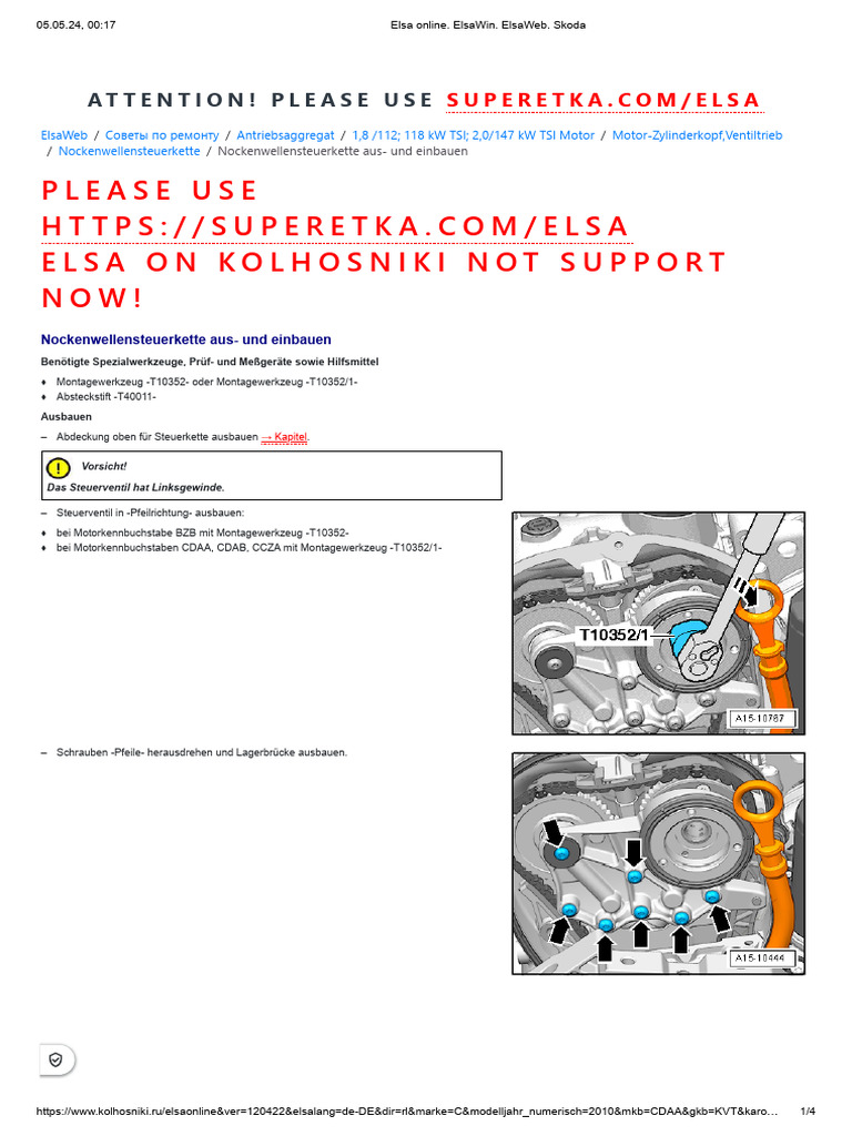 Elsa Online. ElsaWin. ElsaWeb. Skoda | PDF