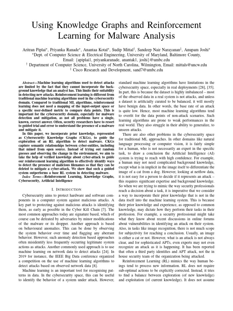Reinforcement Learning for Malware Detection | PDF | Computer Security ...