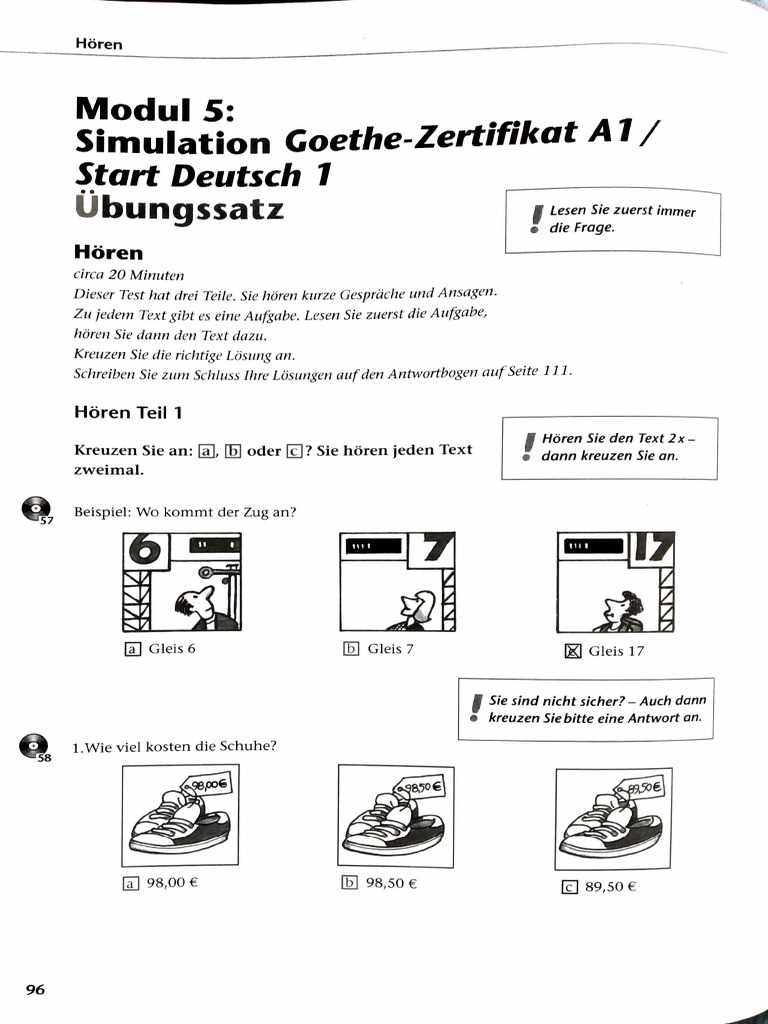 Model Test Goethe Zertifikat A1 Pdf