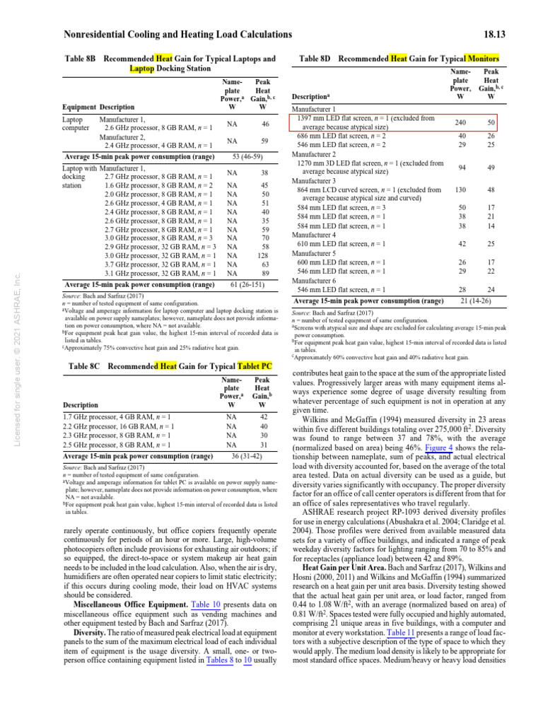 Laptop Heat Load and ASHRAE Guidelines | PDF | Laptop | Random Access ...