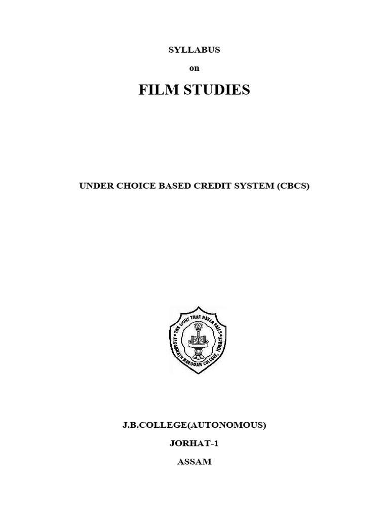 Film Studies Course Syllabus | PDF | Film Theory | Cinematography