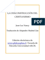 Jean-Luc Nancy - La DeconstrucciÃ³n del Cristianismo
