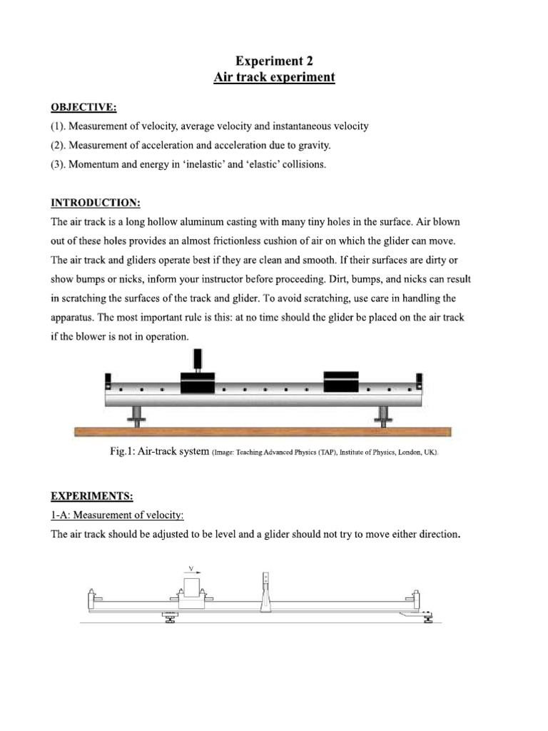 Phy 102 Experiment (Air Track) | PDF