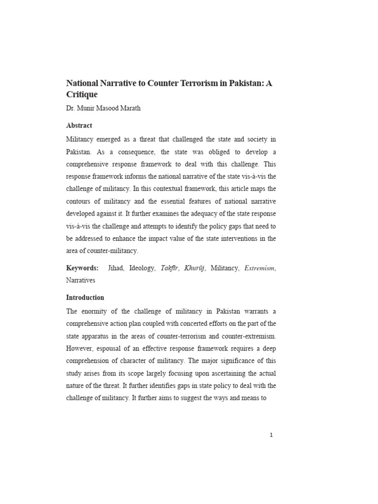 Maximum Sentence For Terrorism In Pakistan