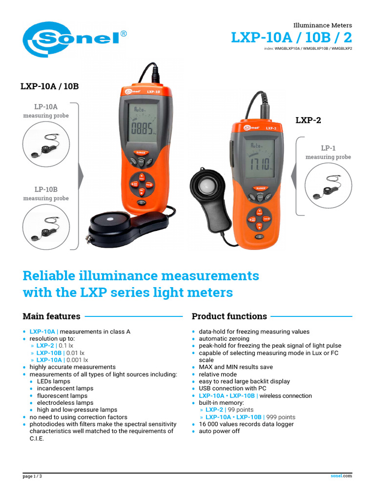 LXP 10a | PDF | Lighting | Measurement