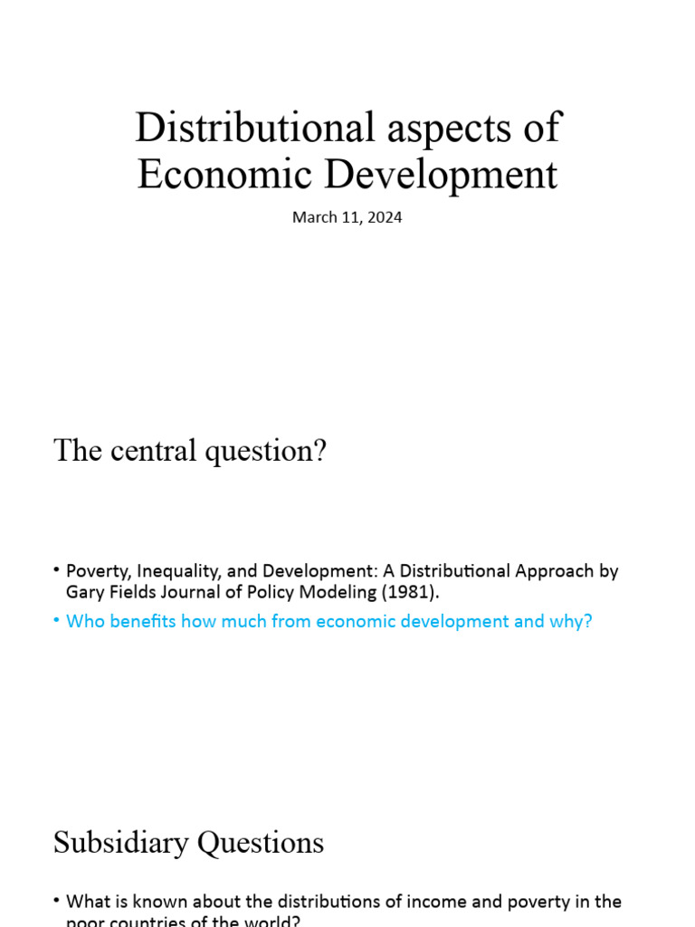 Economic Development and Inequality Analysis | PDF | Economic ...