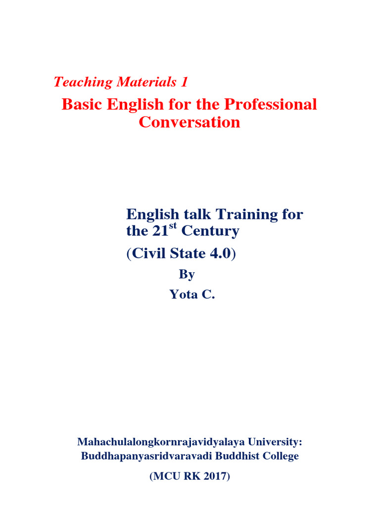 Basic English for Professional Conversations | PDF | Verb | Traffic