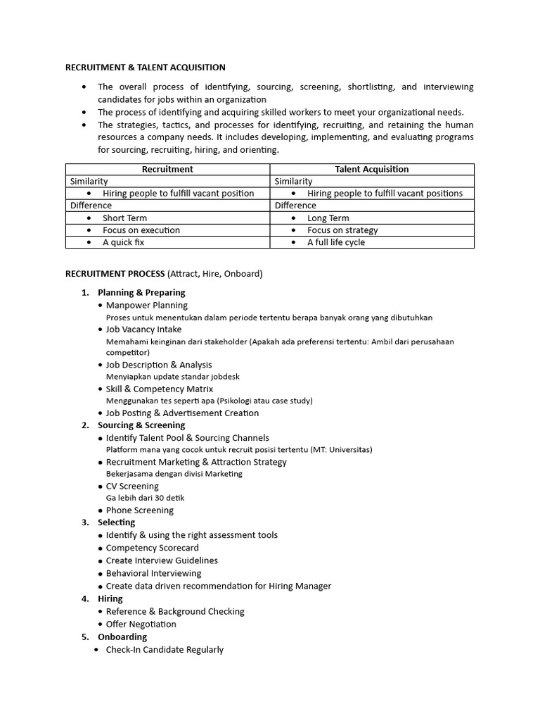 Recruitment and Talent Acquisition Guide | PDF | Recruitment | Human ...