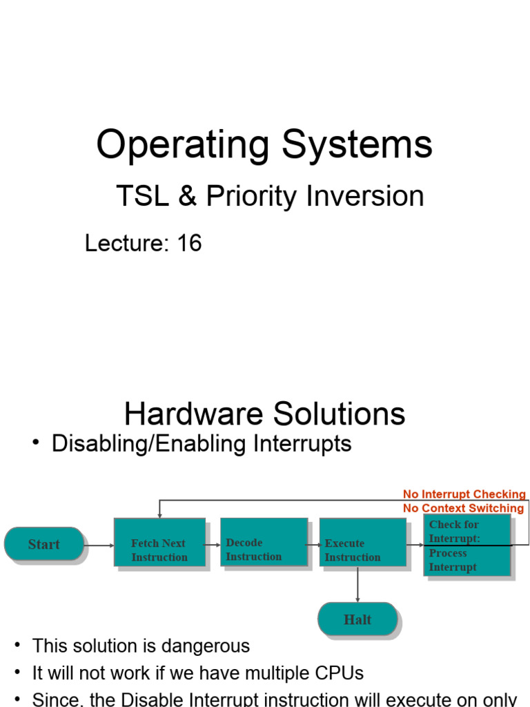 OS A B - Spring 08 - 16 - TSL & Priority Inversion | PDF | Central ...
