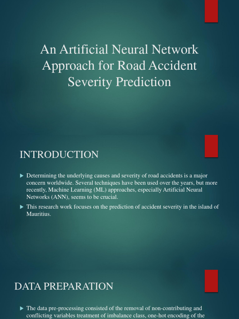 Road Accident Severity Prediction ANN | PDF