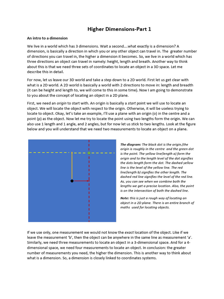 Understanding Higher Dimensions Explained | PDF | Flatland | Sphere