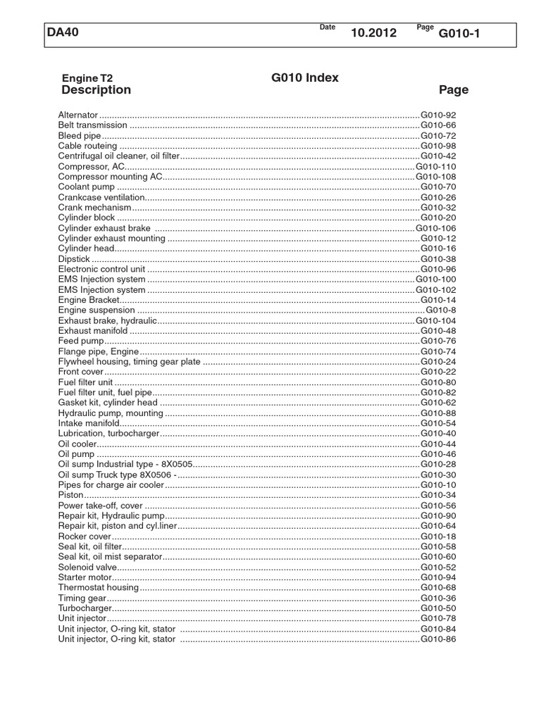 G010 - Engine Tier2 | PDF | Internal Combustion Engine | Fuel Injection