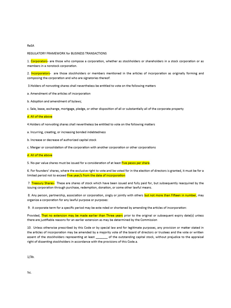 Corporate Law Exam Guide | PDF | Negotiable Instrument | Promissory Note