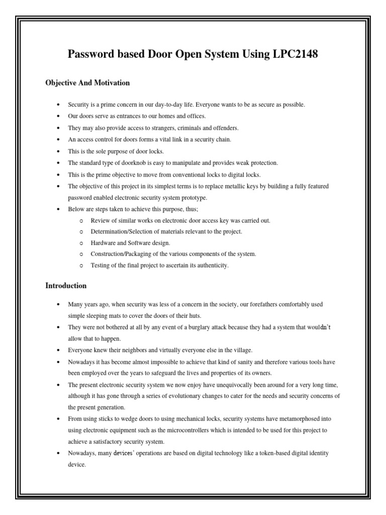 Report 1 | PDF | Microcontroller | Input/Output