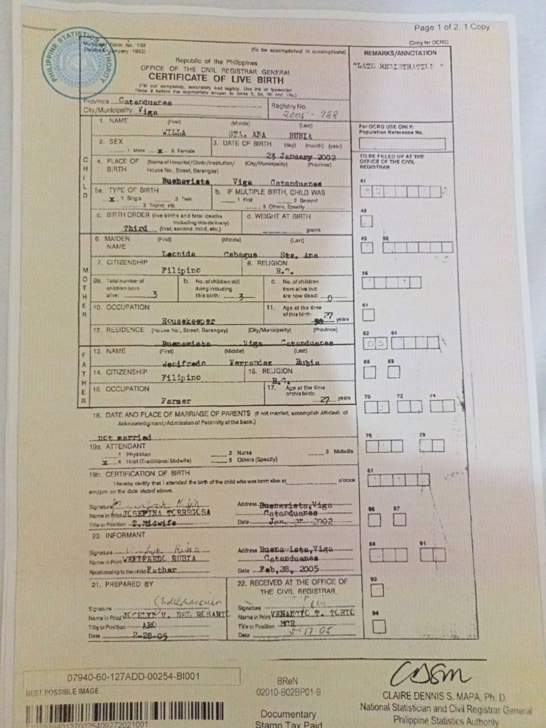 REPLACEMENT BIRTH CERTIFICATE NSW PDF visual data 2